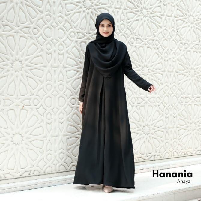 KUPNAD Abaya Polos Premium - Hanania Abaya Black Terlaris