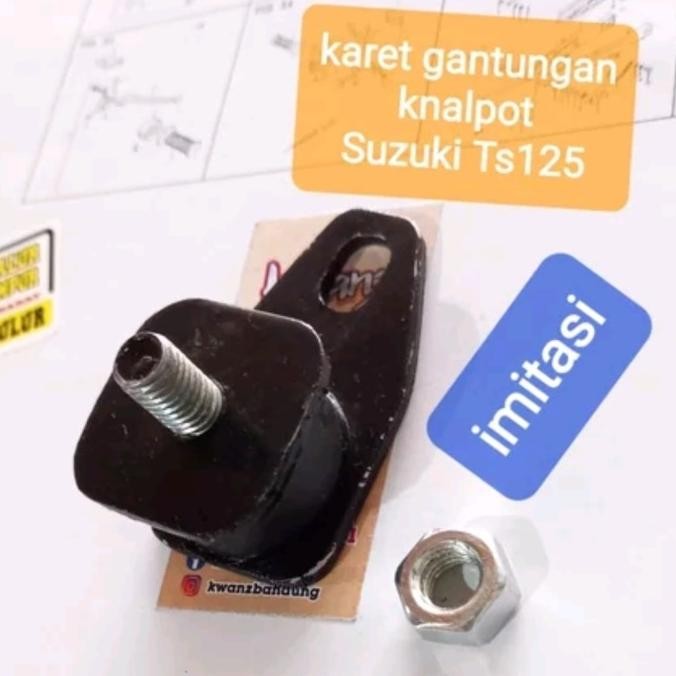 gantungan knalpot bagian depan Suzuki Ts125 imitasi gantungan knalpot Suzuki Ts125 cantolan knalpot 