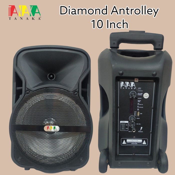 Speaker Portable Tanaka Diamond Antrolley 10 Inch Bluetooth