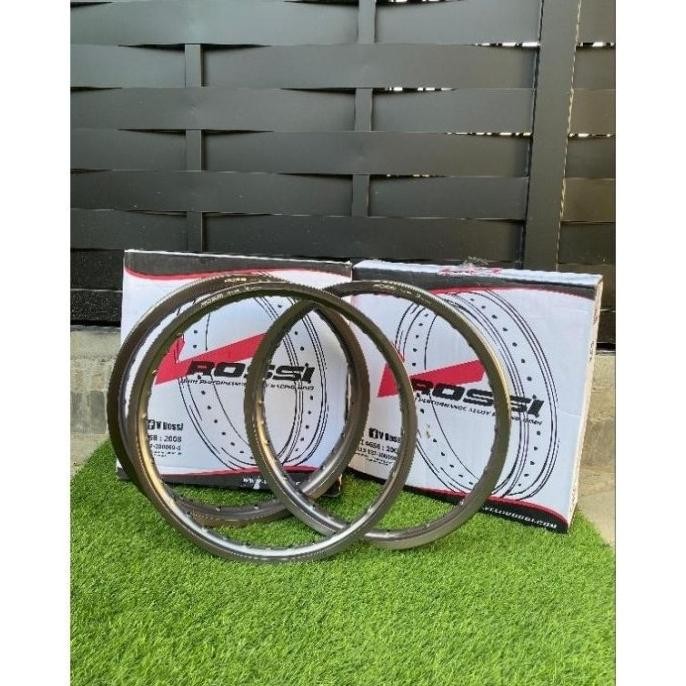 SATU SET VELG PELEG ROSSI WM SHAPE TITANIUM GREY 140 160 185 215 RING 17