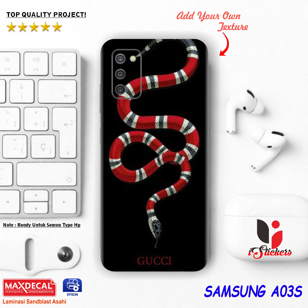

Terlaris Samsung A03s Keren Garskin Stiker Custom Case Laminasi Tebal COD