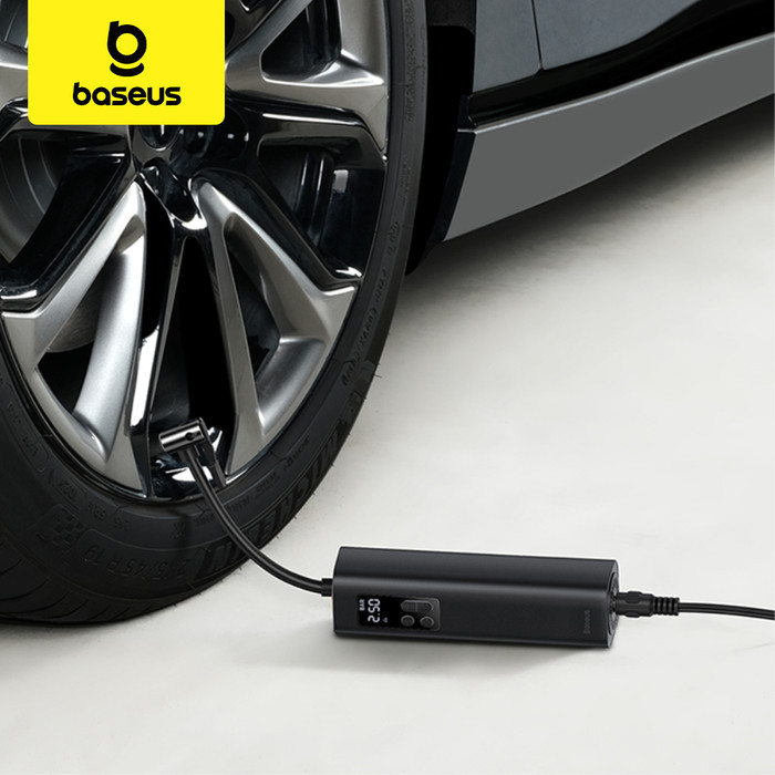 BASEUS MINI INFLATOR AIR PUMP POMPA BAN PORTABLE MOBIL ELEKTRIK