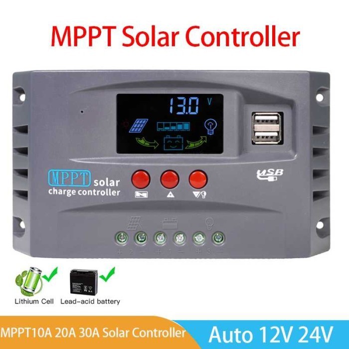 SCC MPPT PWM 20A-30A-100A 12V/24V/48V Panel Solar Charger Controller
