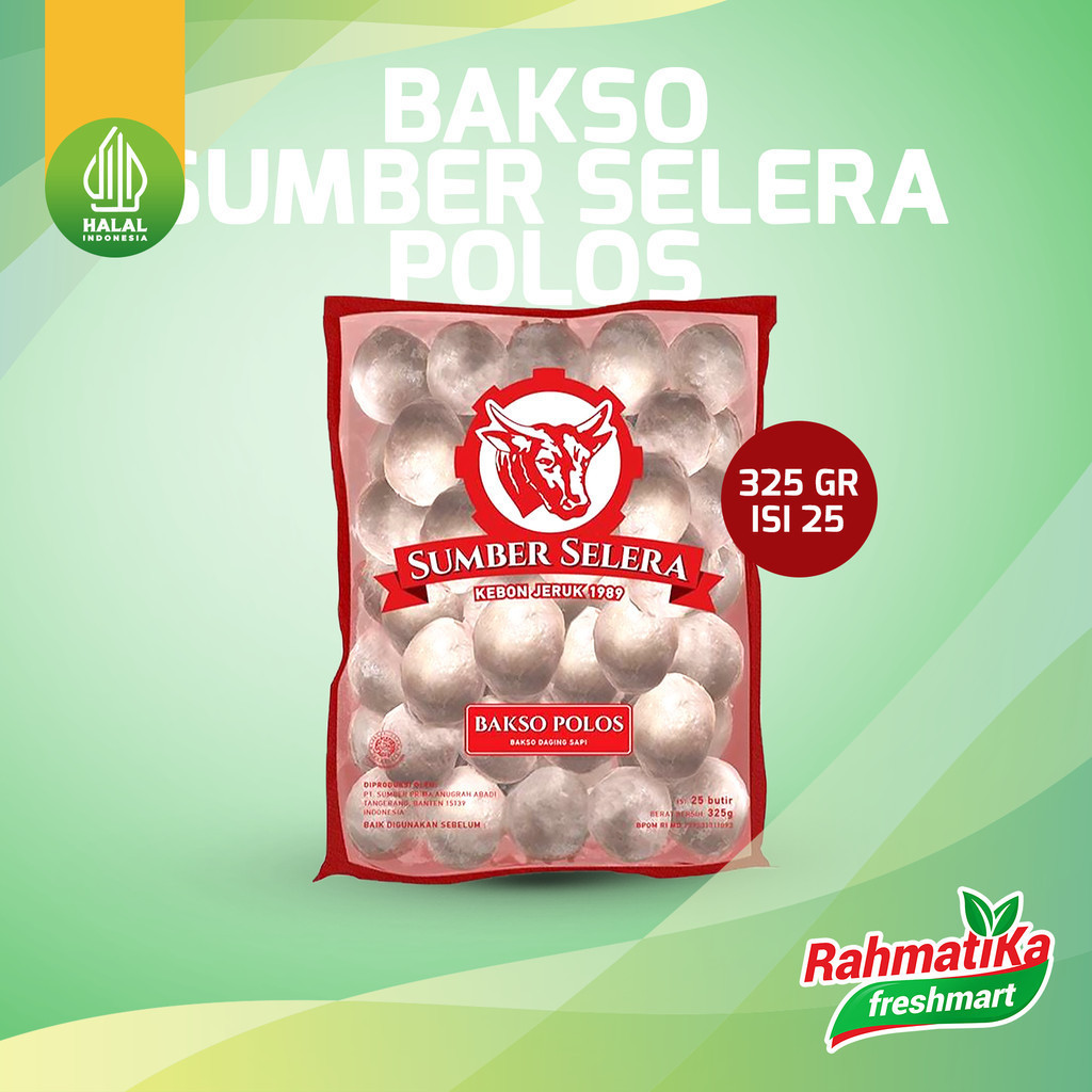 

Bakso Sumber Selera Polos 325gr Isi 25