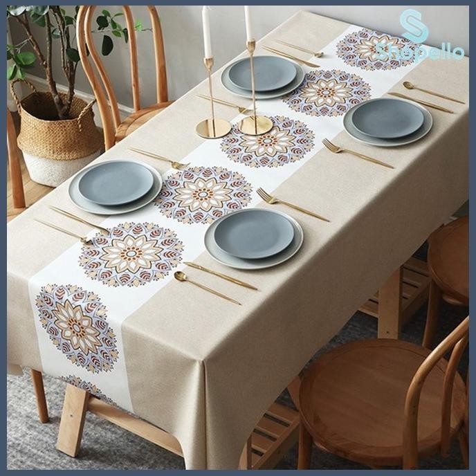 TERLARIS SHOPELLO - TAPLAK MEJA BOHEMIAN TAPLAK MEJA PVC TAHAN AIR TAPLAK DAPUR