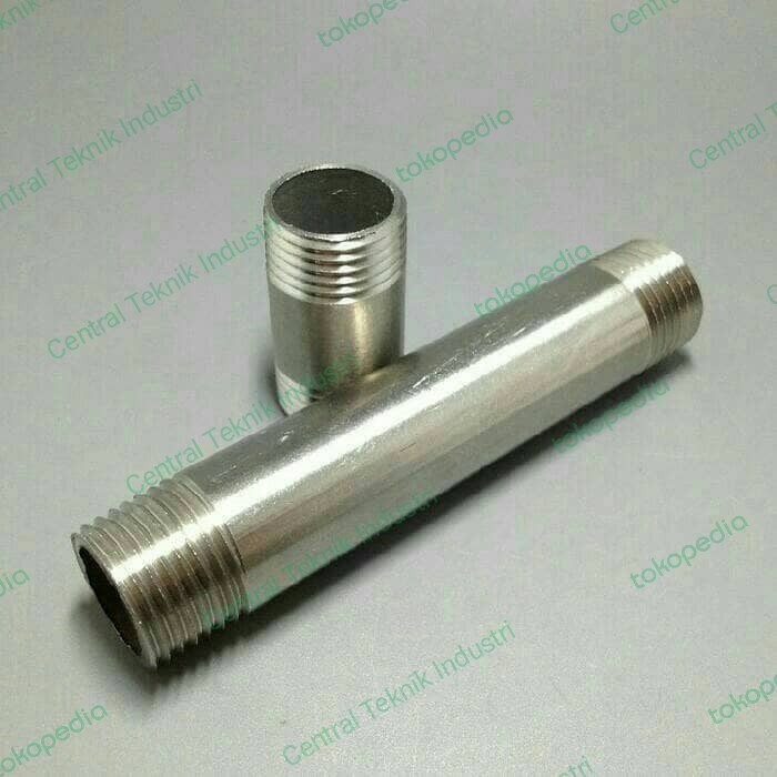 TERLARIS PIPA NEPEL STAINLESS 2" INCH P. 10CM