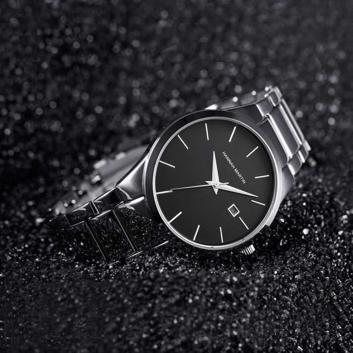 Hannah Martin 17551 Jam Tangan Pria 100% Original Business Analog Pria