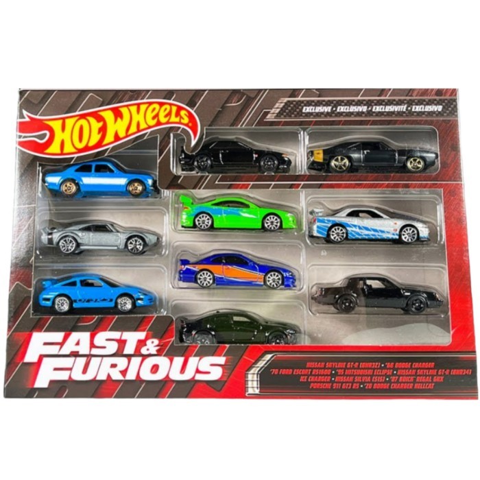 HOTWHEELS FAST & FURIOUS 10 CAR PACK BOX LOOSE