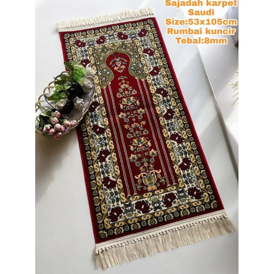 Sajadah mada karpet midi/sajadah midi karpet saudi 8 mm/tebal empuk premium KOKO