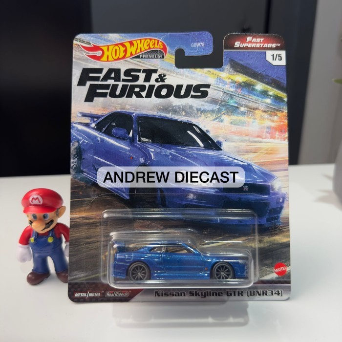 HOTWHEELS FAST FURIOUS NISSAN SKYLINE R34 FAST SUPERSTAR
