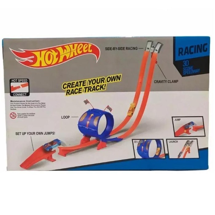 MAINAN ANAK TRACK HOT WHEELS 3D 2IN1 / JALUR / JALANAN HOT WHEELS / JALUR BALAP MOBIL HOT WHEELS