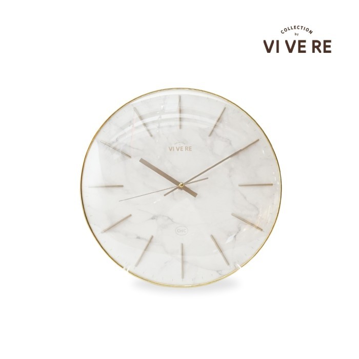 VIVERE Jam Dinding Seraphine White Gold