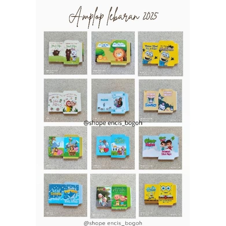 

PROMO [ 1000 lembar ] Amplop lebaran ukuran mini 68 free plastik un-1