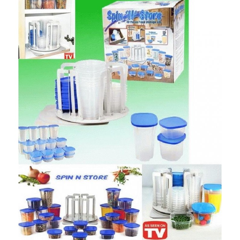 

Smart Spin And Store Wadah Penyimpanan 49In1 Toples Unik Spin N Store As Seen Tv 1 Set 24 Pcs Toples Rak Putar Lebaran Ramadhan Original Dan Terpercaya