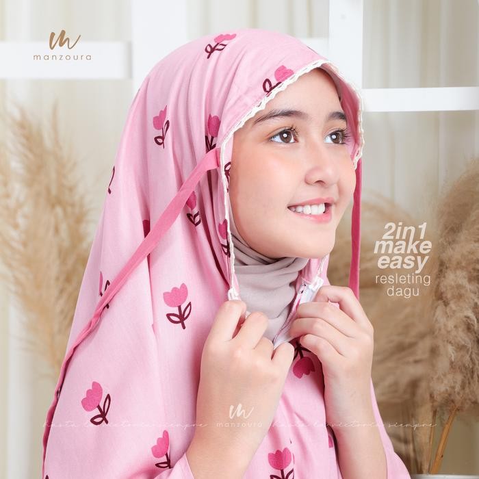 Produk Unggulan Mukena Anak Perempuan Rayon Premium 2In1 Resleting Mukenah Tanggung Tk Sd Smp Remaja