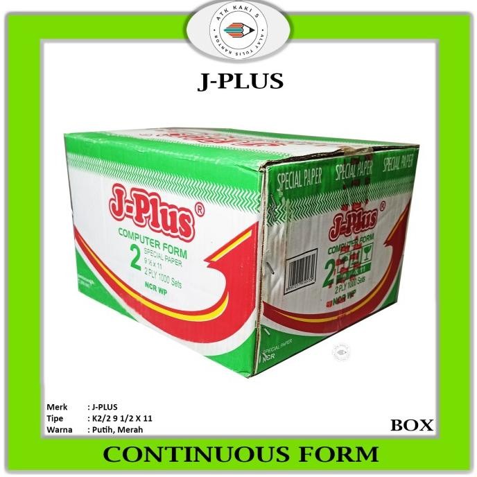 

Continous Form 91/2 x 11 2 Ply/2 ( K2/2 Jplus ) NCR / Kertas Komputer