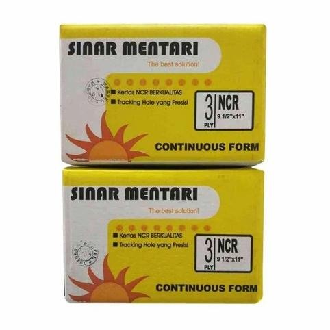 

KERTAS KOMPUTER NCR / KERTAS CONTINUOUS FORM 3 PLY 9 1/2" x 11" SINAR MENTARI