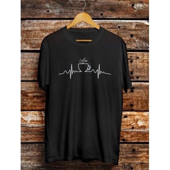 Promo Kaos Detak Kopi Kaos Pecinta Kopi Kaos Barista Coffe Kaos Coffe Kaos Distro Pria Murah T-Shirt