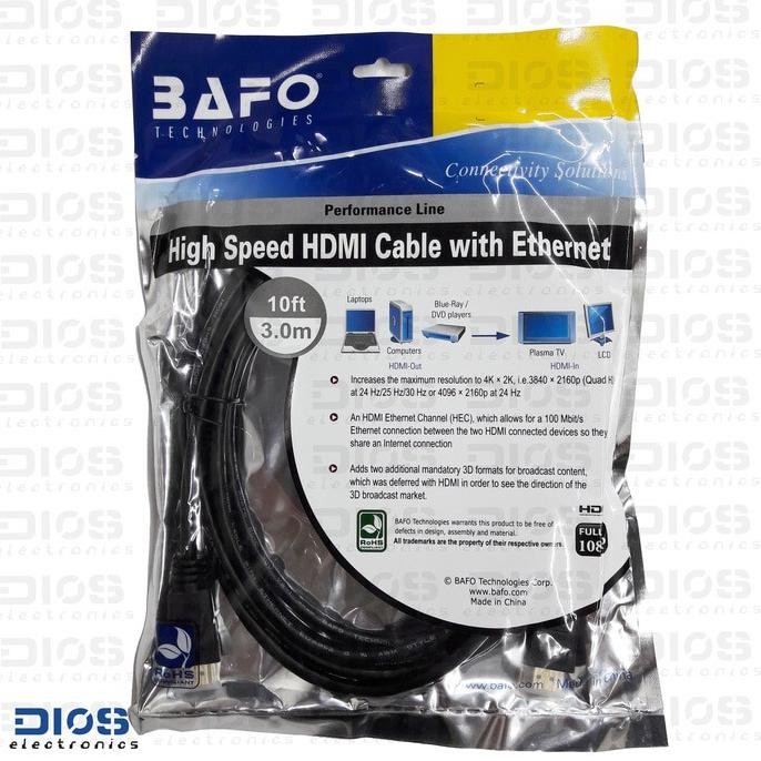 

Ready Kabel HDMI Bafo 3 meter high speed v1.4 bafo hdmi to hdmi 3M