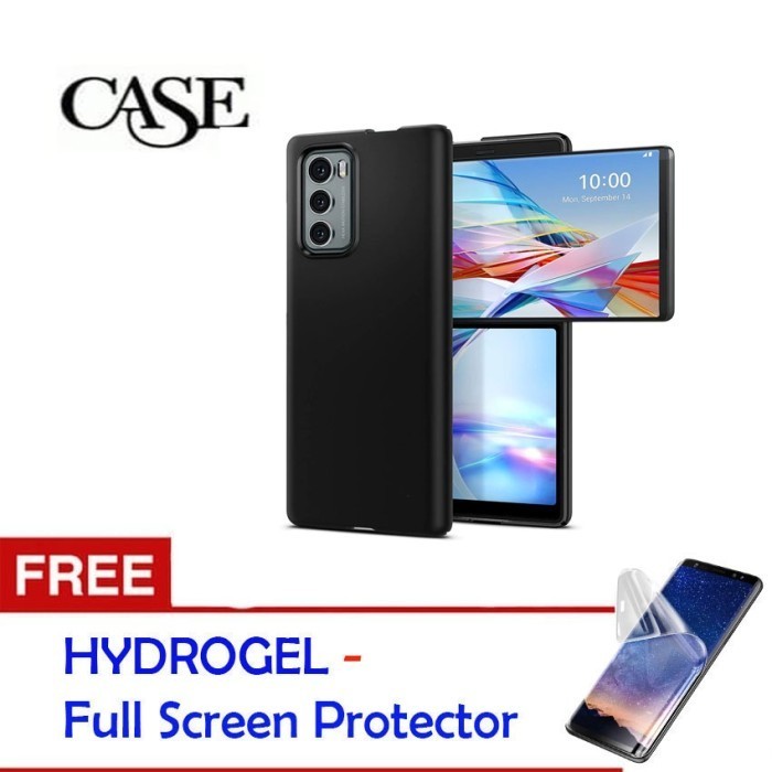 TERLARIS TERLARIS TERLARIS CASE FOR LG WING 5G 2020 - 6.8 INCH - SLIM BLACK MATTE HARDCASE - GRATIS