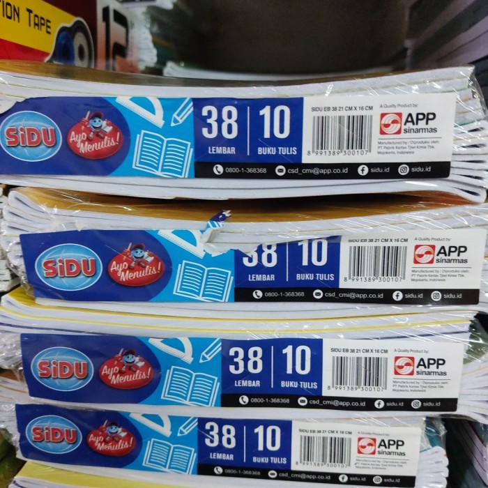 

STOK TERBATAS BUKU TULIS SIDU 38 ISI 10 KODE 35