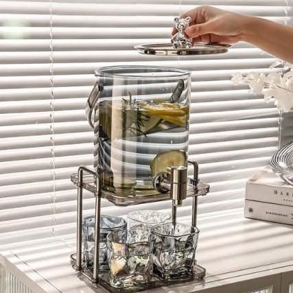 Terlaris Helu Dispenser Air Bergaya Mewah Dengan Rak Penyimpanan Gelas / Ketel Air Dengan 4 Set Gela