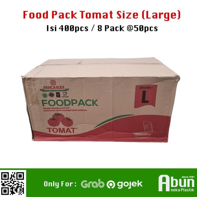 

Promo (Khusus Cargo) Food Pack Tomat Large Isi 8pak x 50pcs COD