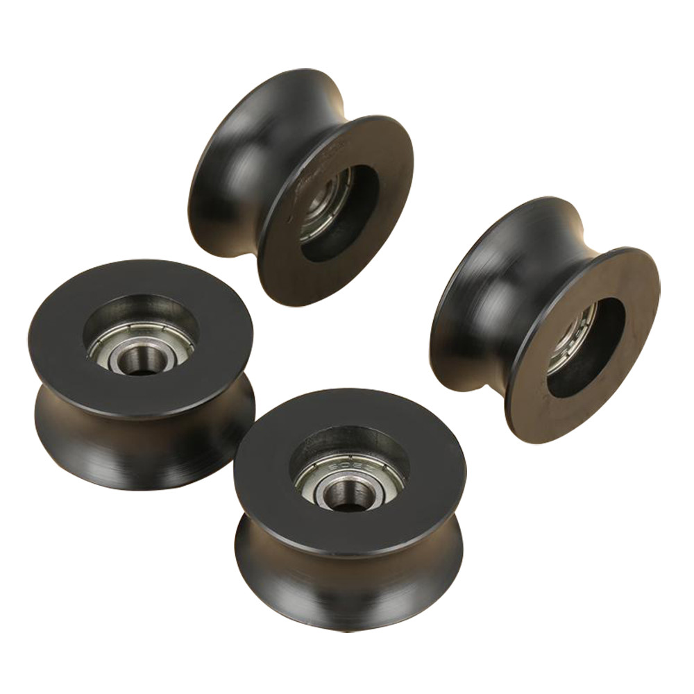 4Pcs 0840UU U Type U-Groove Pulley Roller Guide Wheel 8x40x20.5mm Pulley Wheel poleas para cuerdas