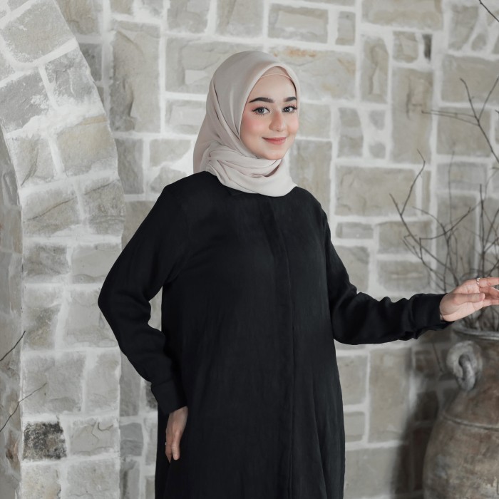 KEMEJA LONG TUNIK RAYON PLEATS WANITA PREMIUM