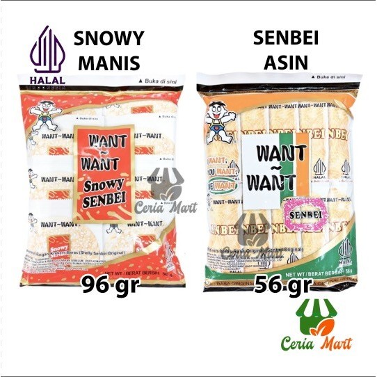 

CUCI GUDANG Want Want Rice Crackers Senbei Asin Snowy Manis Jipang Keripik Beras