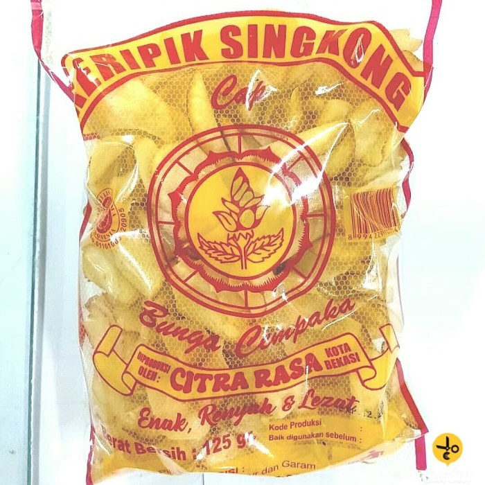 

TERPERCAYA Termurah Cemilan Keripik Singkong Cap Bunga Cempaka Renyah Gurih 125gr