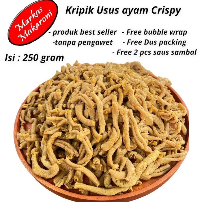 

TERUJI kripik usus ayam crispy 250gr cemilan food makanan keripik snacks