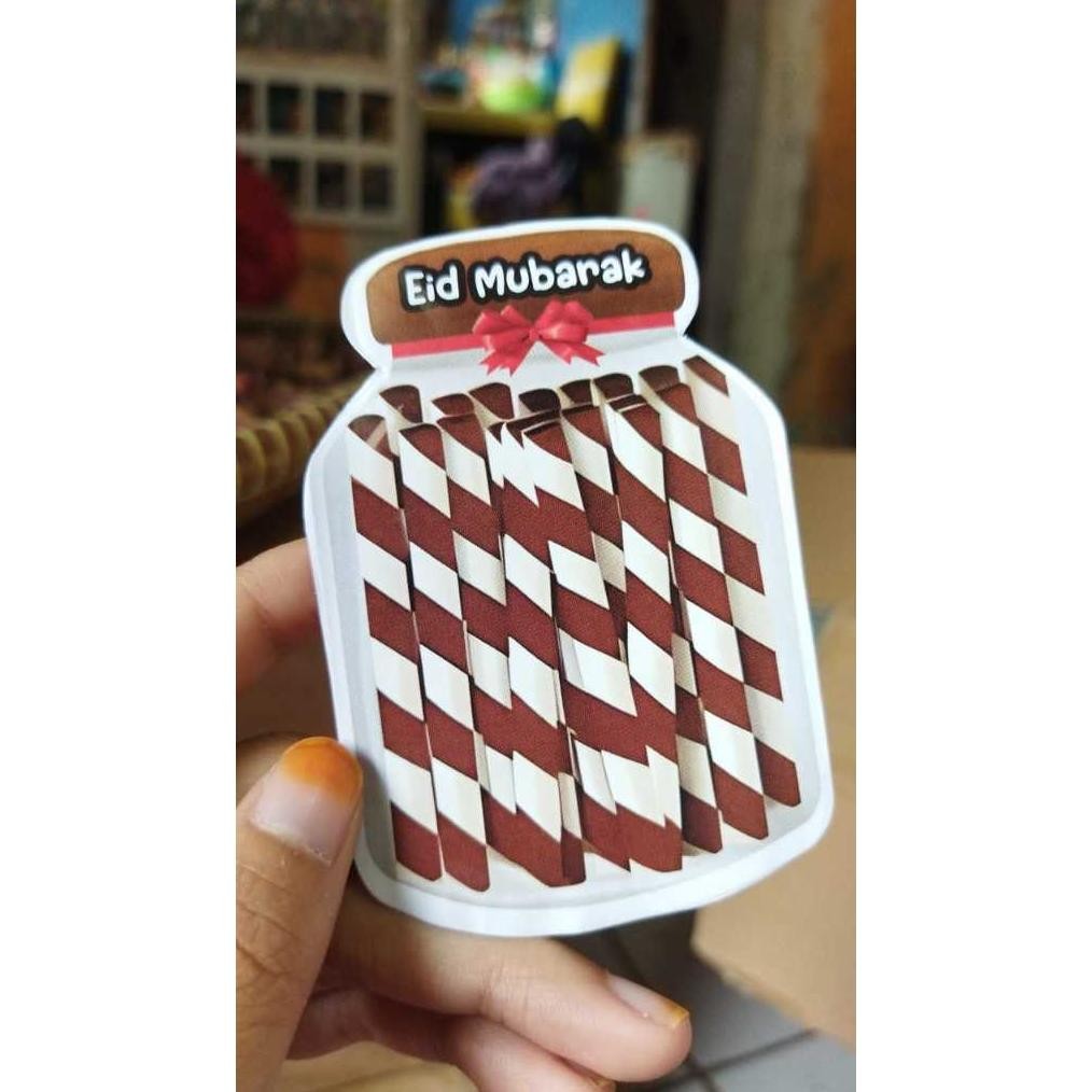 

COD (50pcs) Amplop Lebaran Kue Toples 3D Bolak balik uk. 7x9,5 cm motif depan belakang angpao idul fitri dgf-4