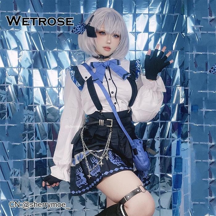 WetroseHololive ID Vtuber Vestia Zeta Nusantara 2023 New Outfit Costume Cosplay Set Kostum Wanita