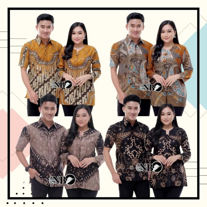 Sarimbit Couple Batik Nb - Kemeja - Blouse - Seragam Kerja - Baju Kantor - Atasan Kancing Katun