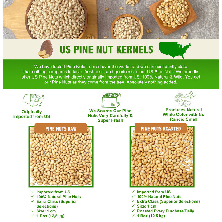 

Roasted Pine Nuts (Kacang Pinus Panggang) 125Gr