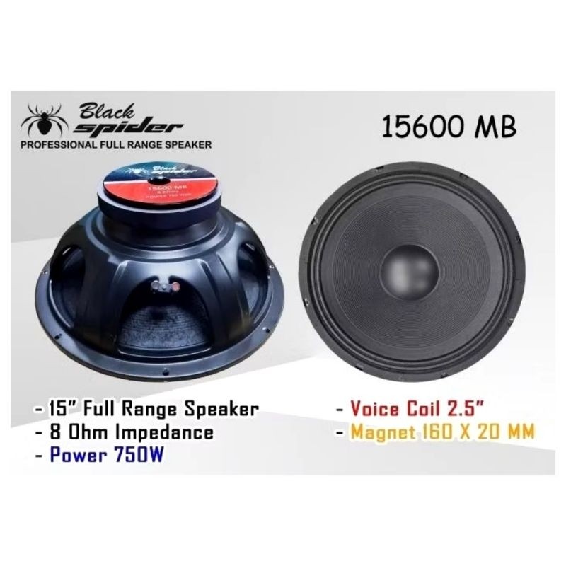Komponen Speaker Black Spider 15inch 15600 MB