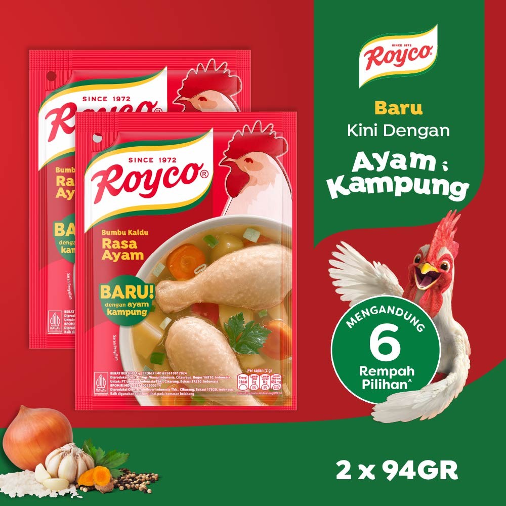 

Royco Penyedap Bumbu Kaldu Ayam 94g Twinpack