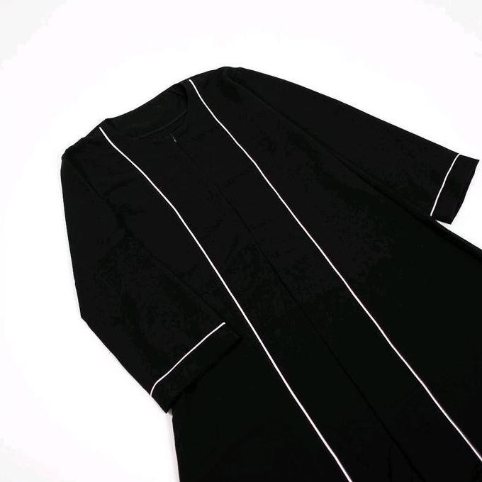 Abaya Hilma Premium  Gamis Arab Muslimah Terbaru Abaya Hitam Simple Crinkle Airflow  Abaya Lis Putih