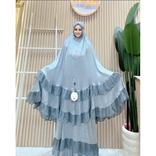 Mukenah Azizil Shilk Jaguar Super Jumbo Bahan Sutera - Dewasa, Katun, Wanita, Rempel, Mewah, Renda,