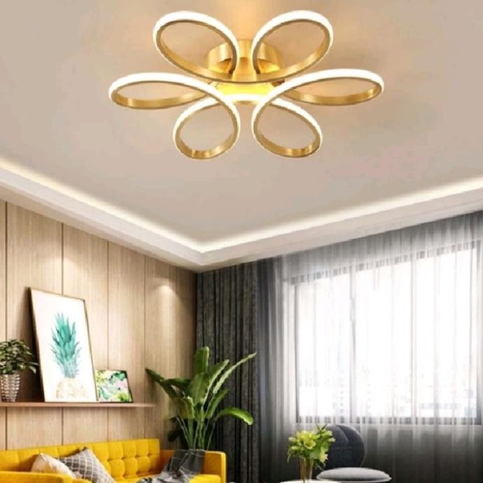 New Lampu Ruang Tamu Minimalis Lampu Plafon Gold Led