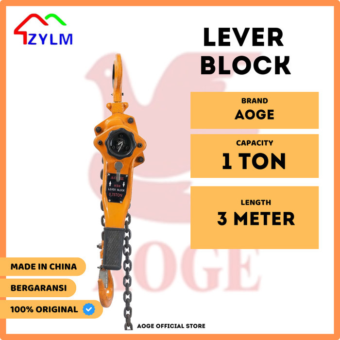 Lever Block Aoge 1 ton 3 meter