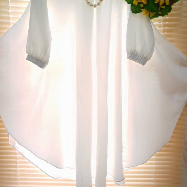 PREMIUM TUNIK FASHION MUSLIM WANITA PUTIH SIMPLE A-LINE DRESS PAYUNG"