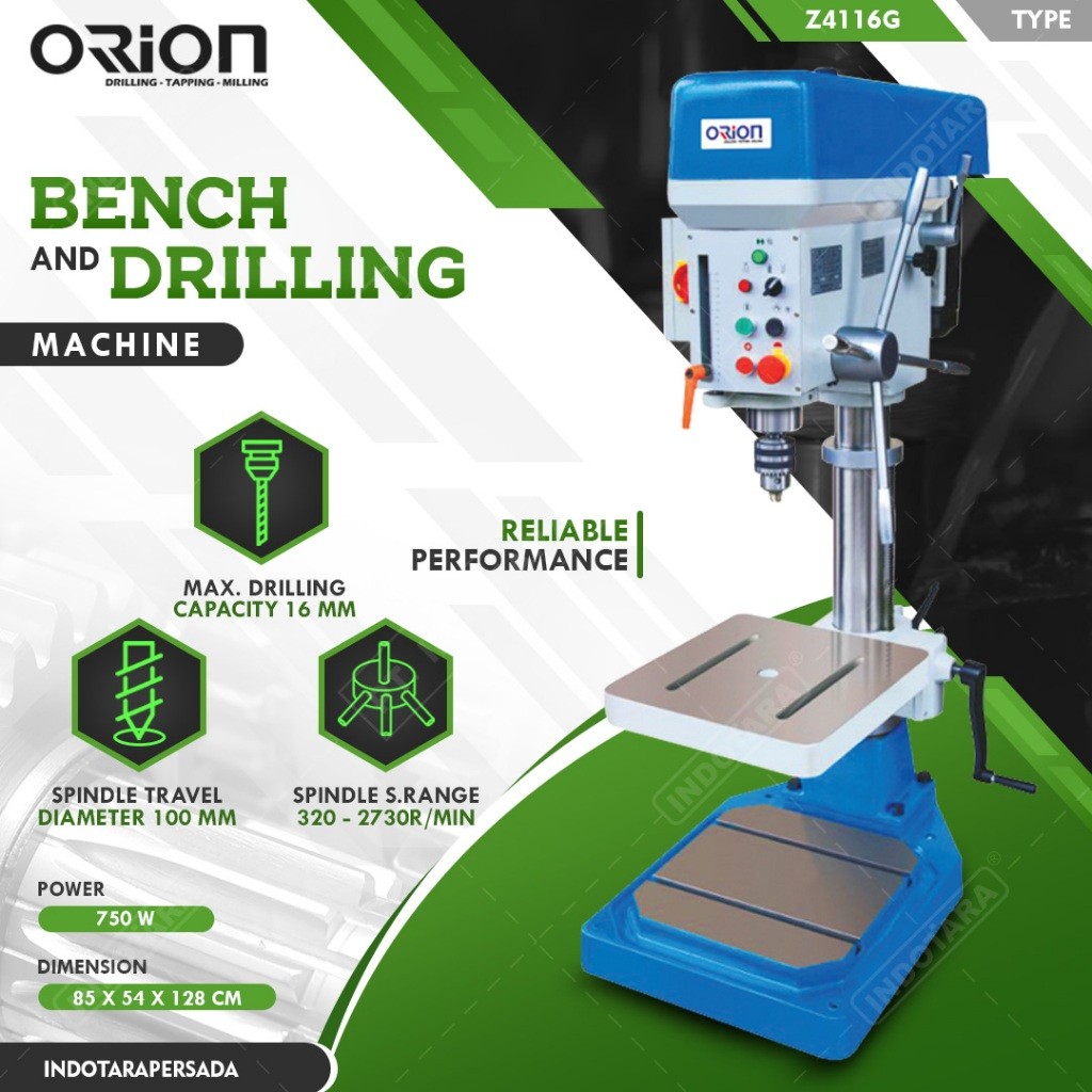 Mesin Bor Duduk Orion Bench Drilling Machine Z4116G