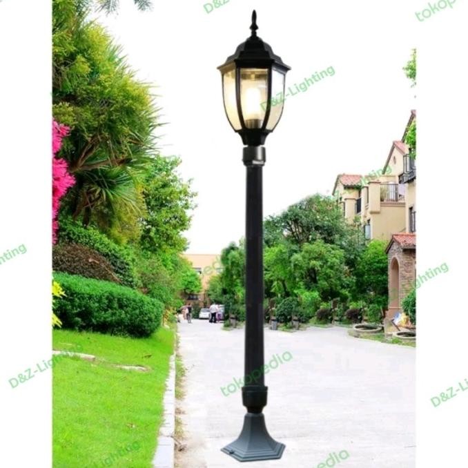 Murah Lampu Taman Tiang - Lampu Taman Klasik - Lampu Taman Outdoor 018 2/B S
