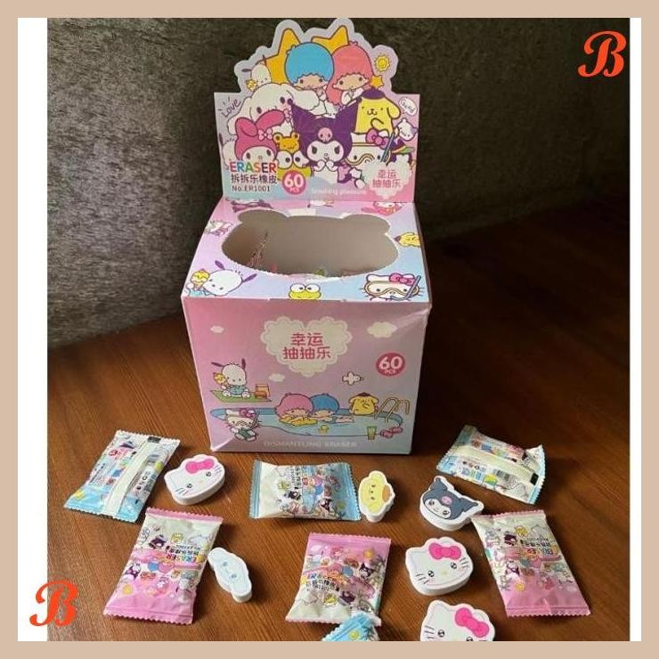 

| KK | SANRIO ERASER PENGHAPUS KEPALA SANRIO MYSTERY BAG BLIND BAG KUROMI
