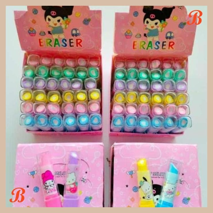 

| KK | PENGHAPUS MODEL LIPSTIK SANRIO MELODY CINNAMOROLL KUROMI ( SOUVENIR ULTAH)