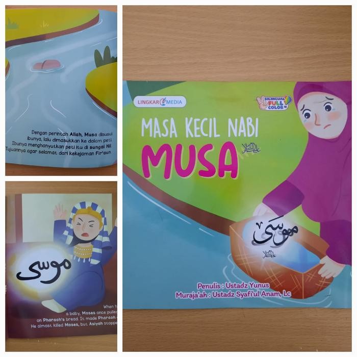 

Paketan Isi 6 Pcs Cerita Anak Islami Seri Masa Kecil Nabi Kertas Glossy Bilingual Full Color