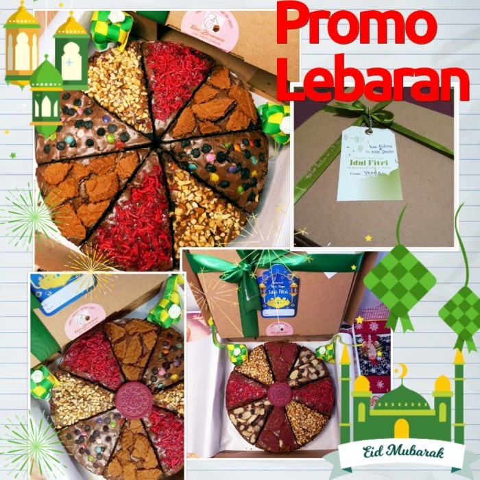 

New! Hampers Buka Puasa/Idul Fitri Brownies Pizza Biscoff FREE PitaCard Idul Fitri