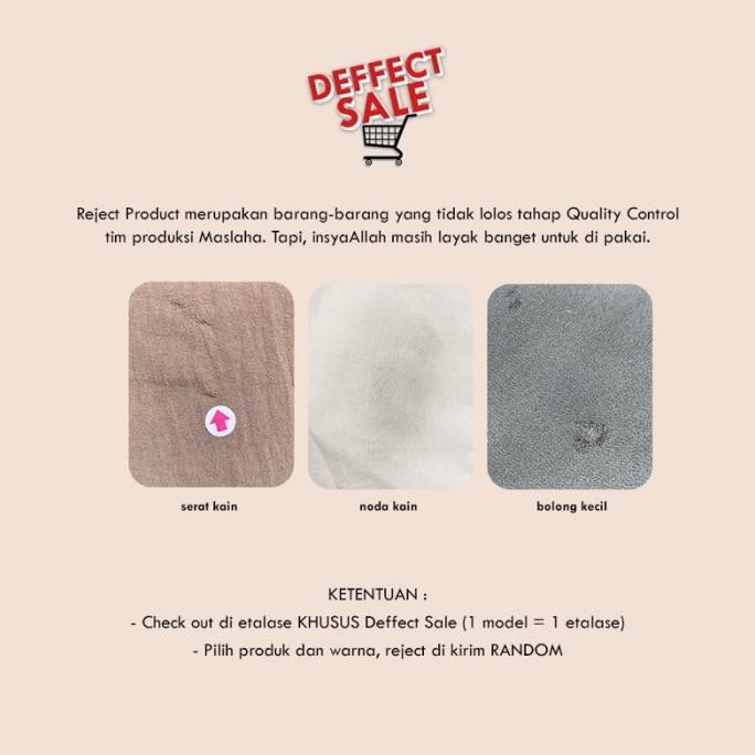 Promo, Maslaha Niqab | Defect Sale | Basic Abaya | Mukena